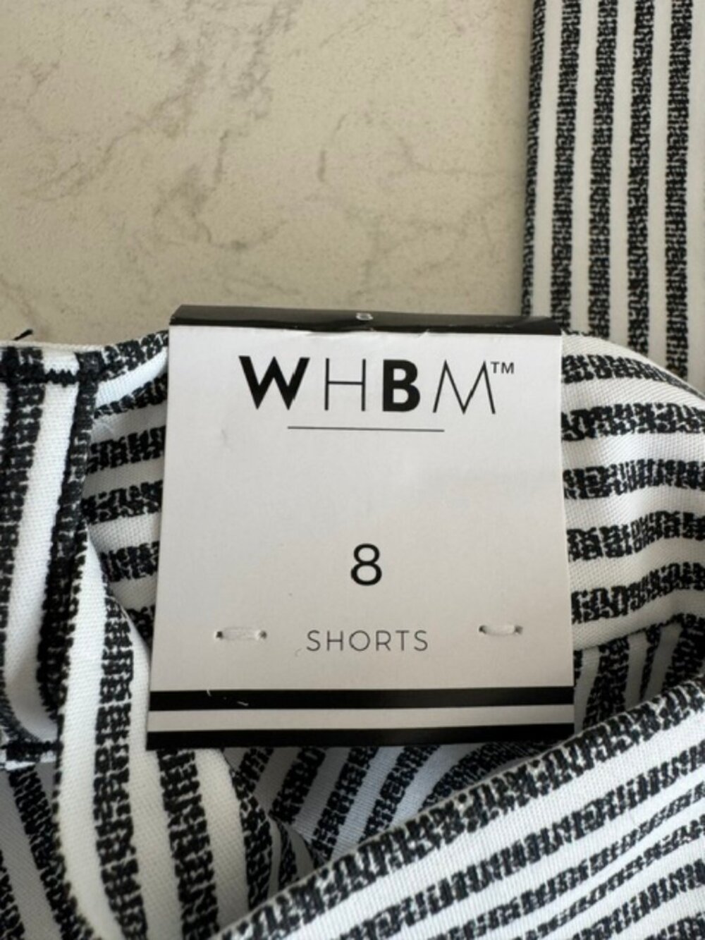 WHBM Tie Waist Striped Short - Picture 4 of 5